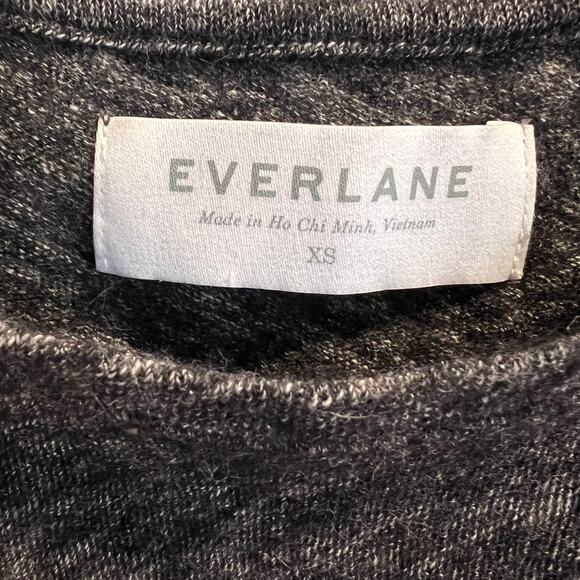 Everlane Marled Grey Crew Neck Wool Blend Sweater Size XS - Picture 4 of 8